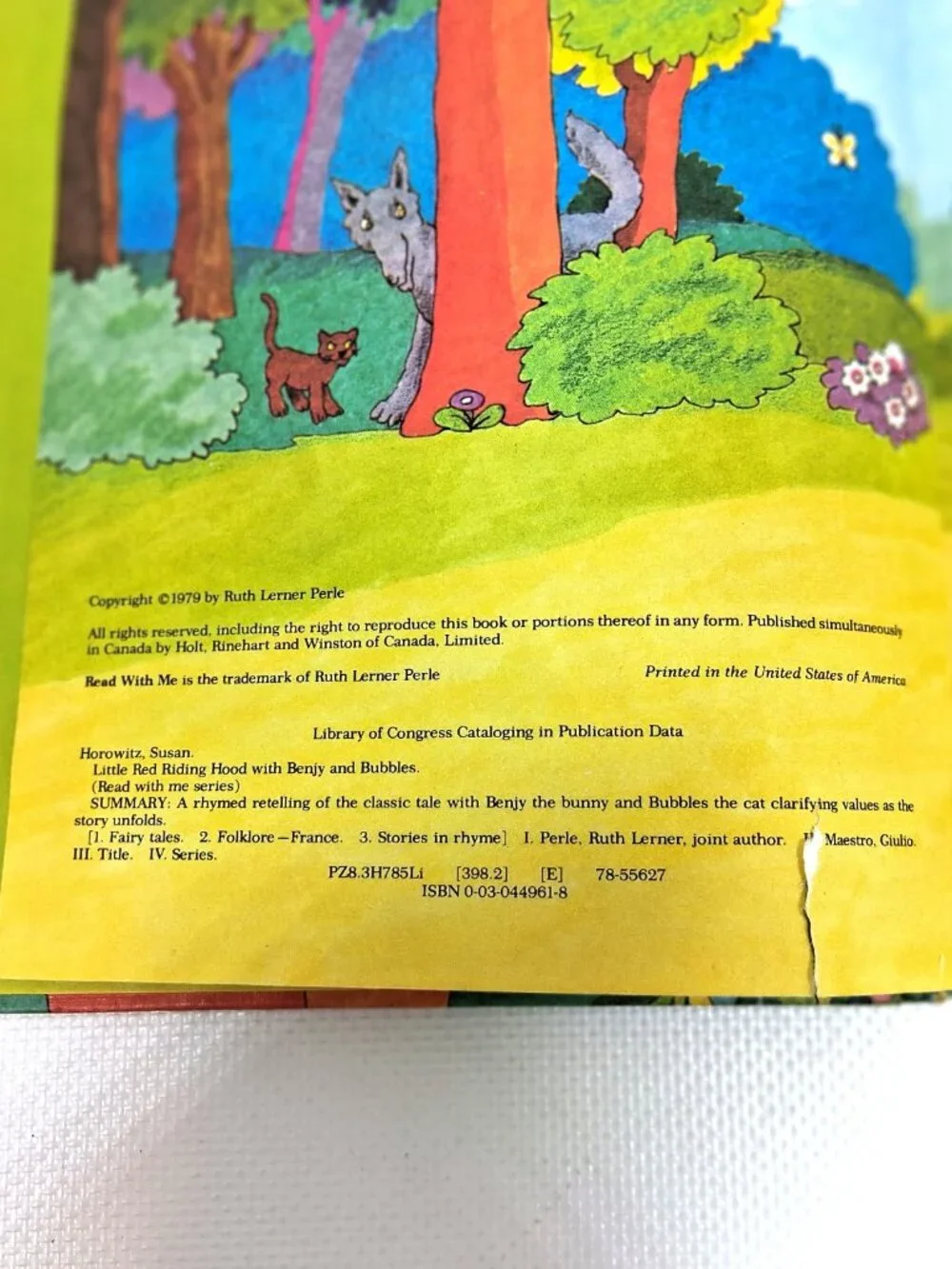 Little Red Riding Hood with Benjy and Bubbles, Vintage 70s Book